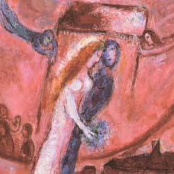 Marc Chagall, Il Cantico dei Cantici V (particolare), Nizza, Museo Nazionale Messaggio Biblico Marc Chagall