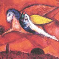 Marc Chagall, Il Cantico dei Cantici V (particolare), Nizza, Museo Nazionale Messaggio Biblico Marc Chagall