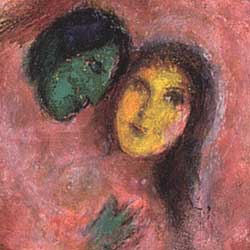 Marc Chagall, Il Cantico dei Cantici I (particolare), Nizza, Museo Nazionale Messaggio Biblico Marc Chagall